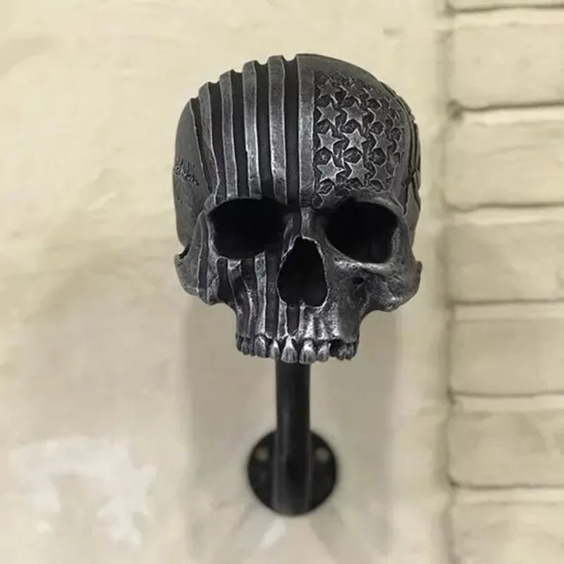 Motorcycle Wall Mounted Skull Helmet Holder