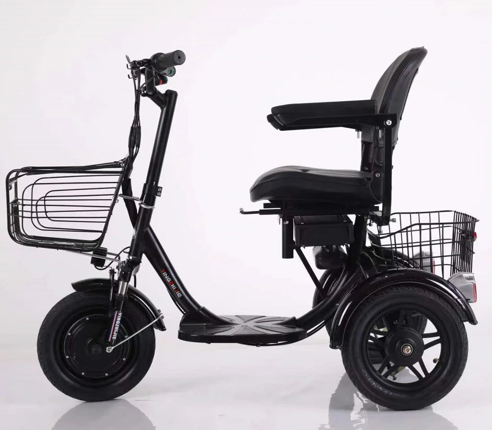 Three Wheels Electric Scooter With Basket