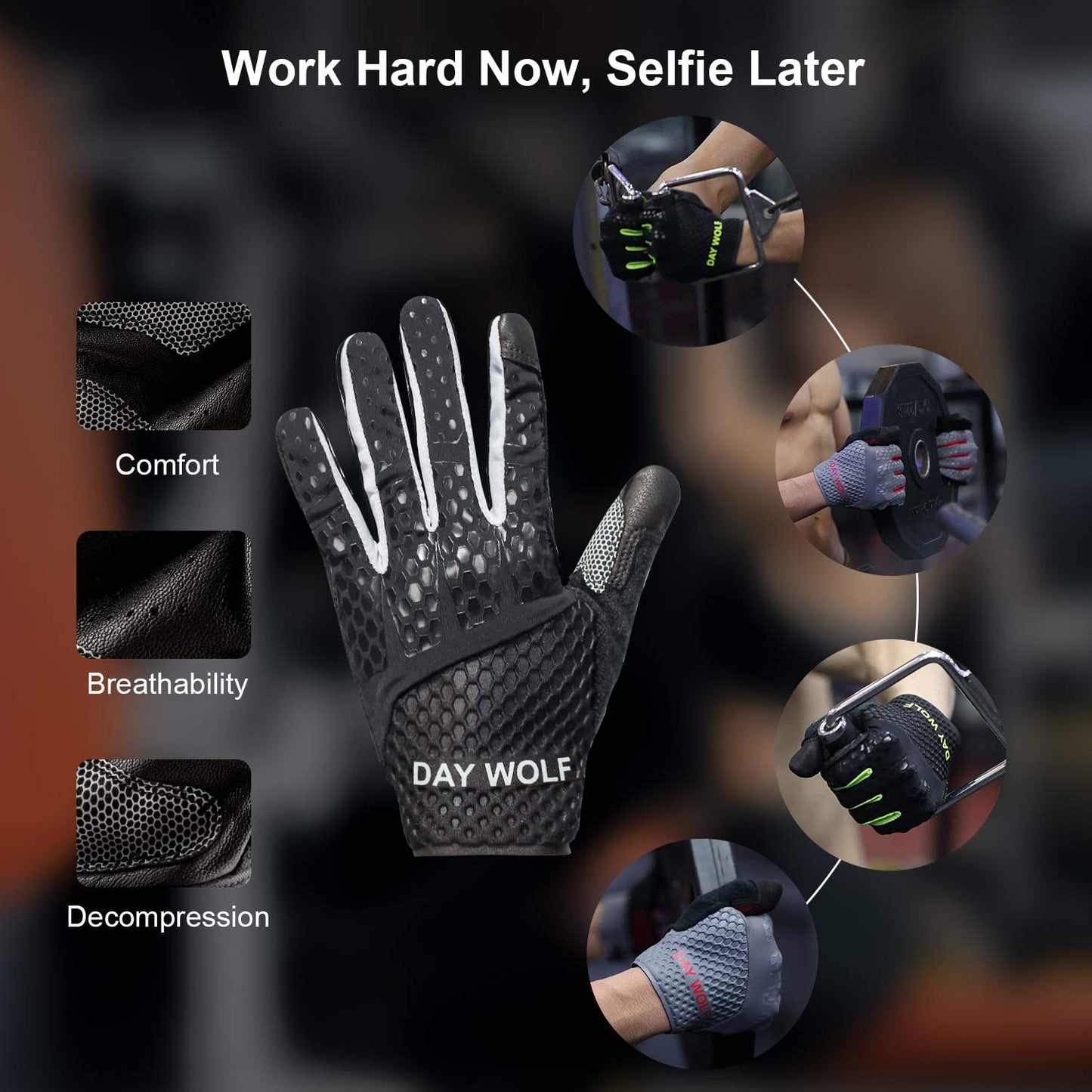 Men's & Women's Full Finger Cycling/Fitness Touch Functional Washable Gloves