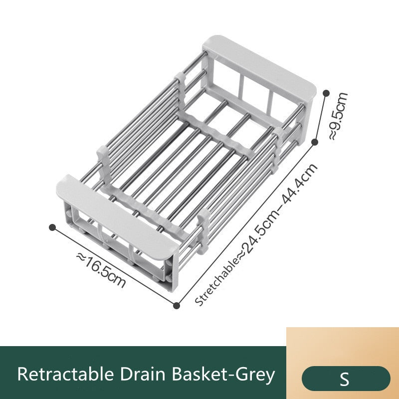 Stainless Steel Kitchen Sink Dish Drying Organizer Rack