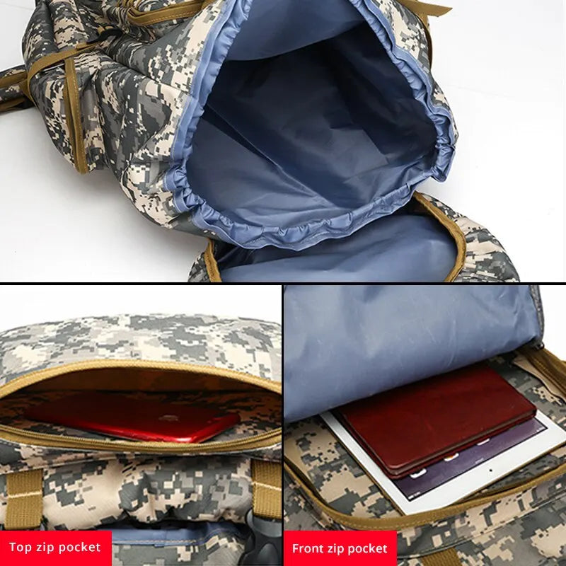 Outdoor Multifuntional Waterproof Large Capacity Camouflage Travel / Hiking Backback