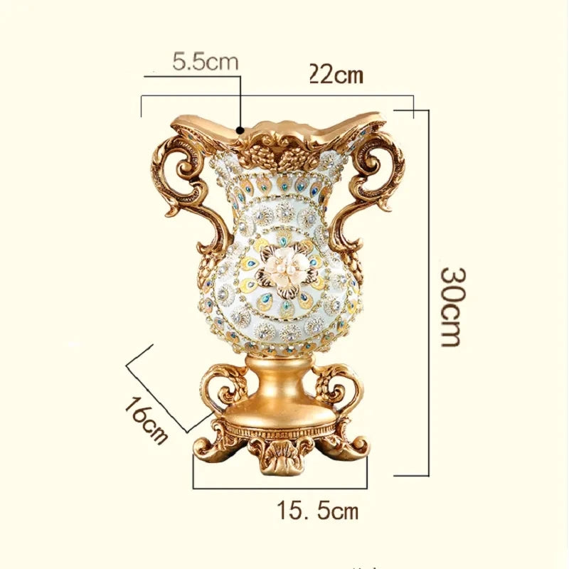 Luxury European Resin Vase Home Decorations