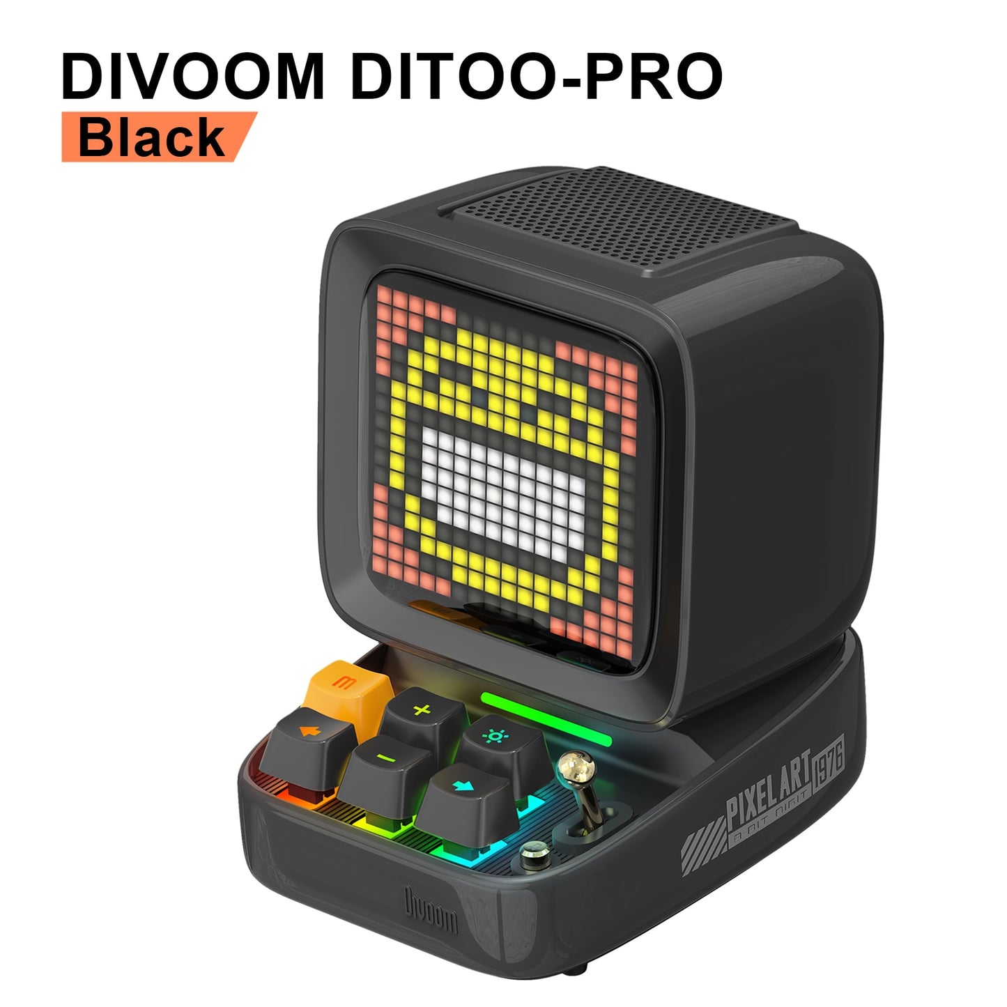 Pro Retro Light Decoration Pixel Art Bluetooth Portable Speaker Alarm Clock DIY LED Display Board