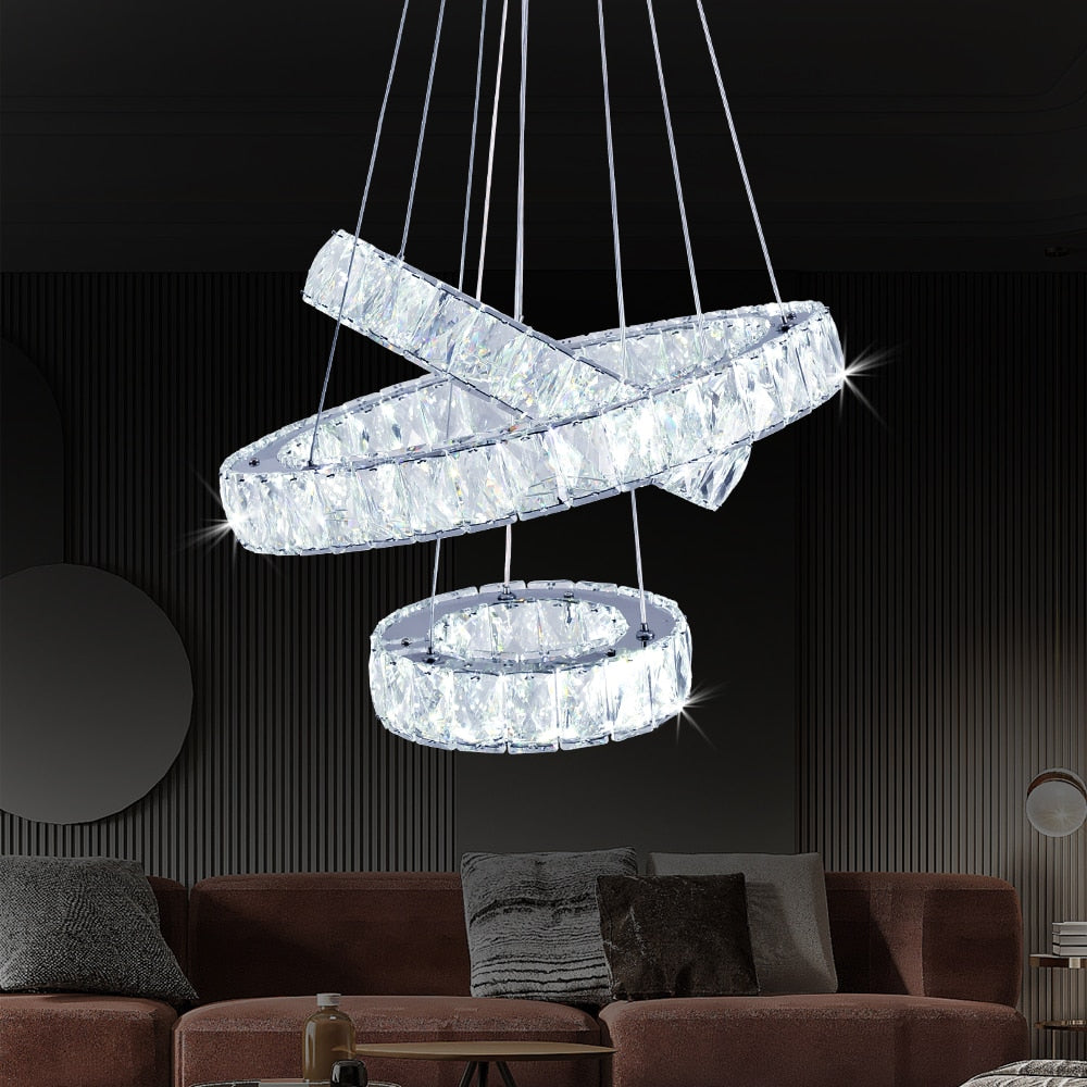 Modern K9 Crystal Led Chandelier Lights - wonderfullyblessedandbeautifullymade