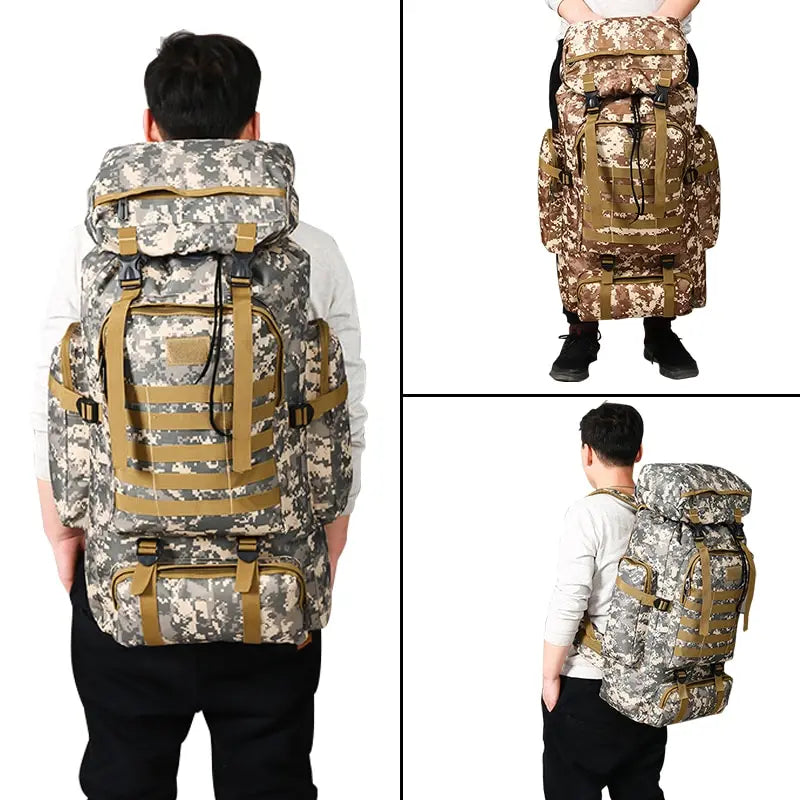 Outdoor Multifuntional Waterproof Large Capacity Camouflage Travel / Hiking Backback