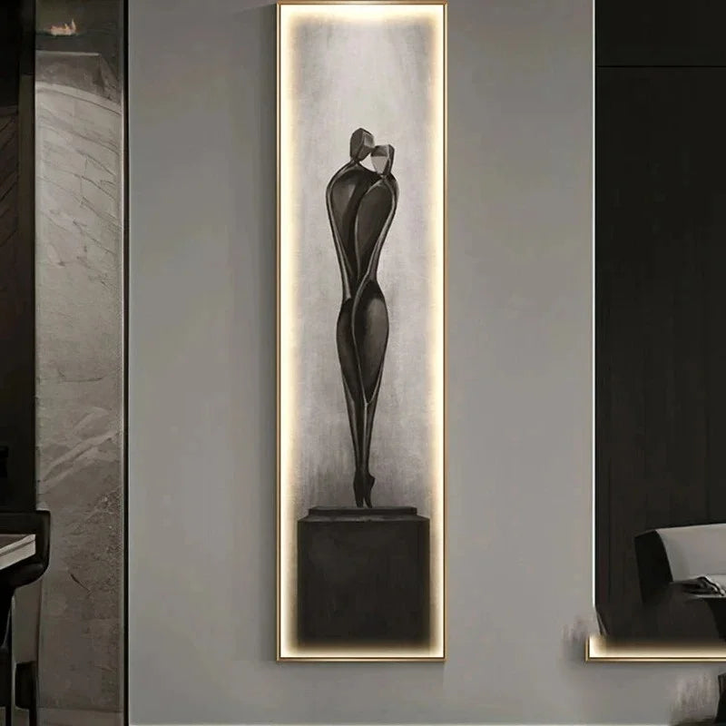 Modern Abstract Luminous Painted LED Wall Home Decoration