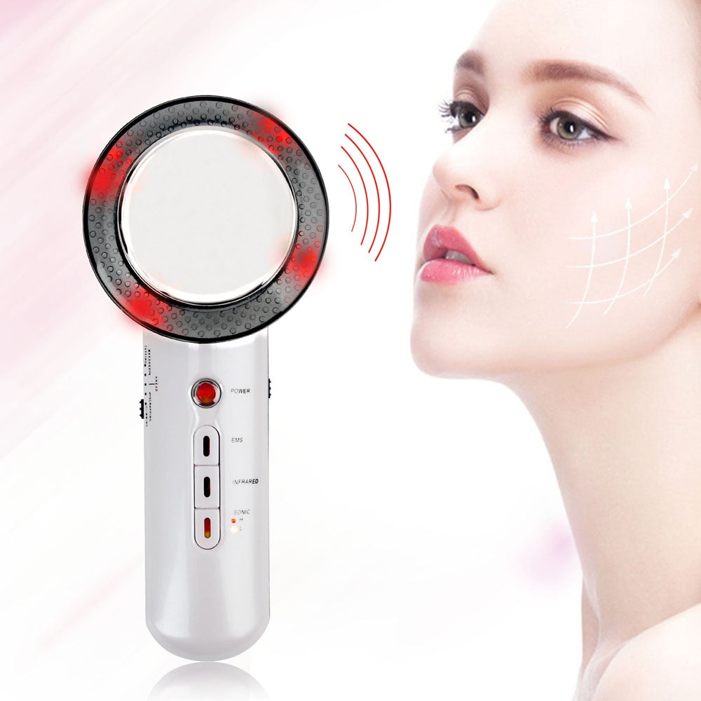 EMS Ultrasound Slimming Fat Body Massager With Infrared Therapy Facial Lifting Tool