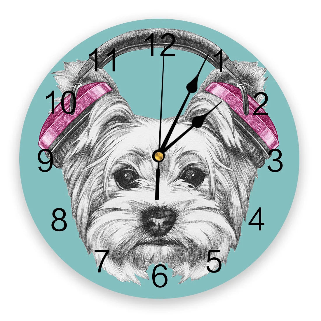 Animal Cartoon Digital Circular Singleface Decorative Wall Clock