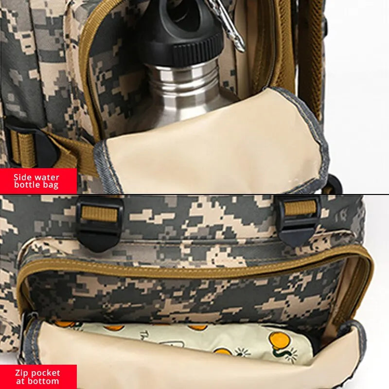 Outdoor Multifuntional Waterproof Large Capacity Camouflage Travel / Hiking Backback