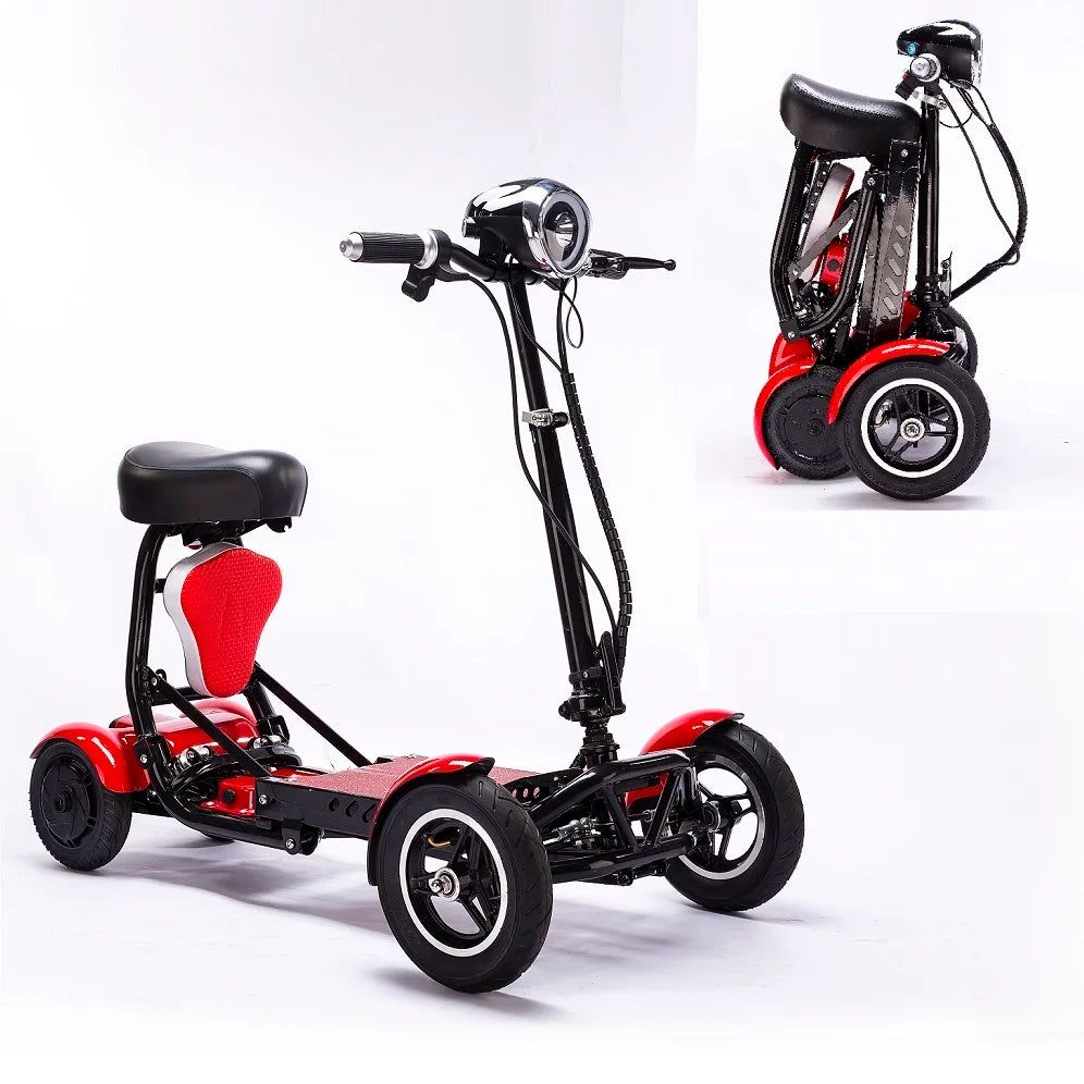 Unisex Four Wheels Folding Electric Portable Scooter