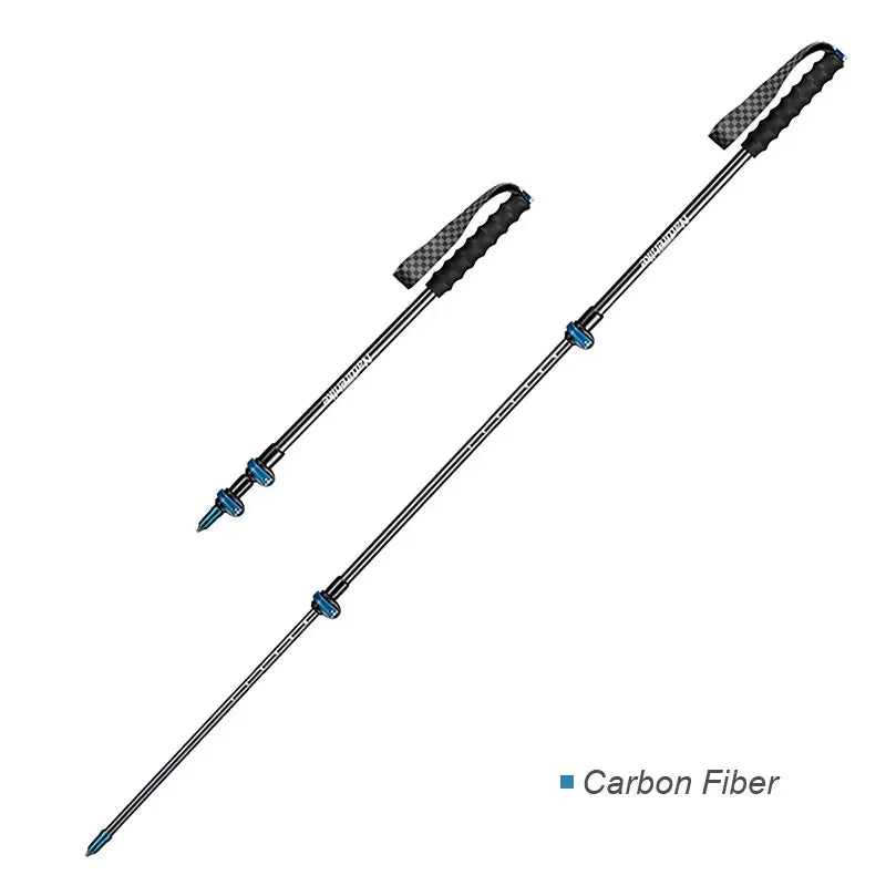 Retractable Folding Ultra Light Carbon Fiber Survival Walking Stick For Hiking