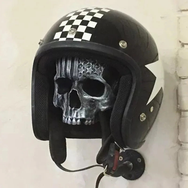 Motorcycle Wall Mounted Skull Helmet Holder