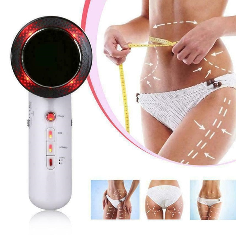 EMS Ultrasound Slimming Fat Body Massager With Infrared Therapy Facial Lifting Tool