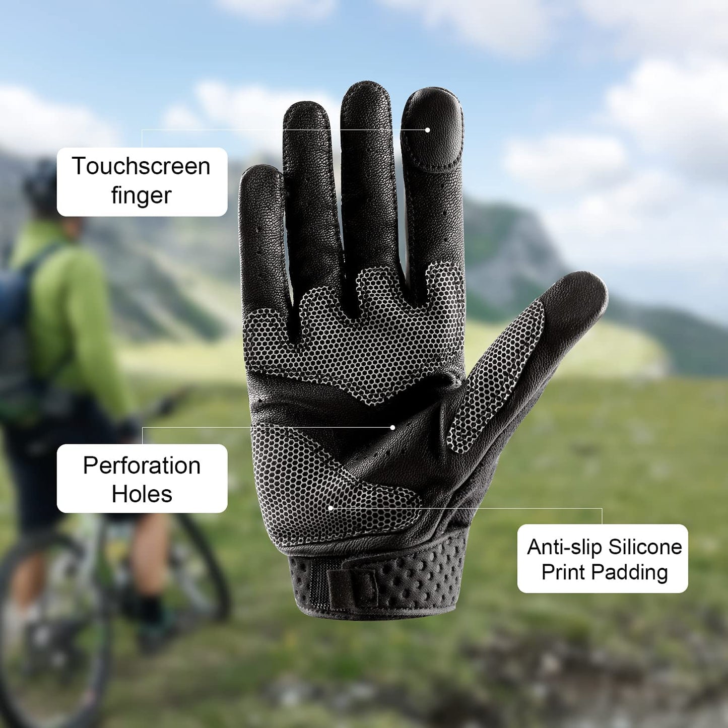 Men's & Women's Full Finger Cycling/Fitness Touch Functional Washable Gloves