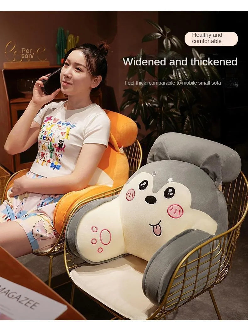 Cartoon Style Large Plush Adult Comfortable Lumbar ( Back)  Support Pillow