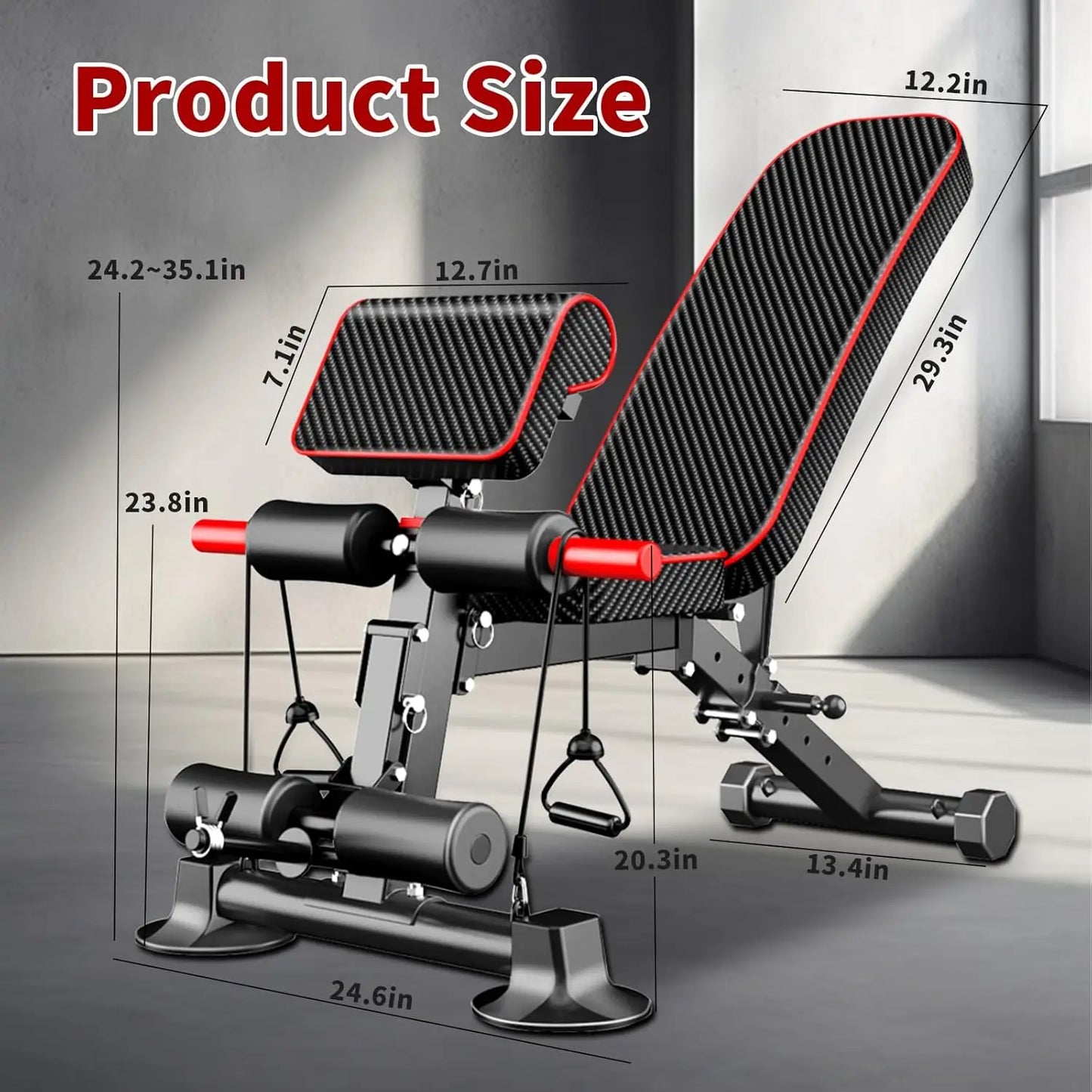 Adjustable Weight Utility Workout Bench Foldable Incline Decline for Home Gym Full Body Weight