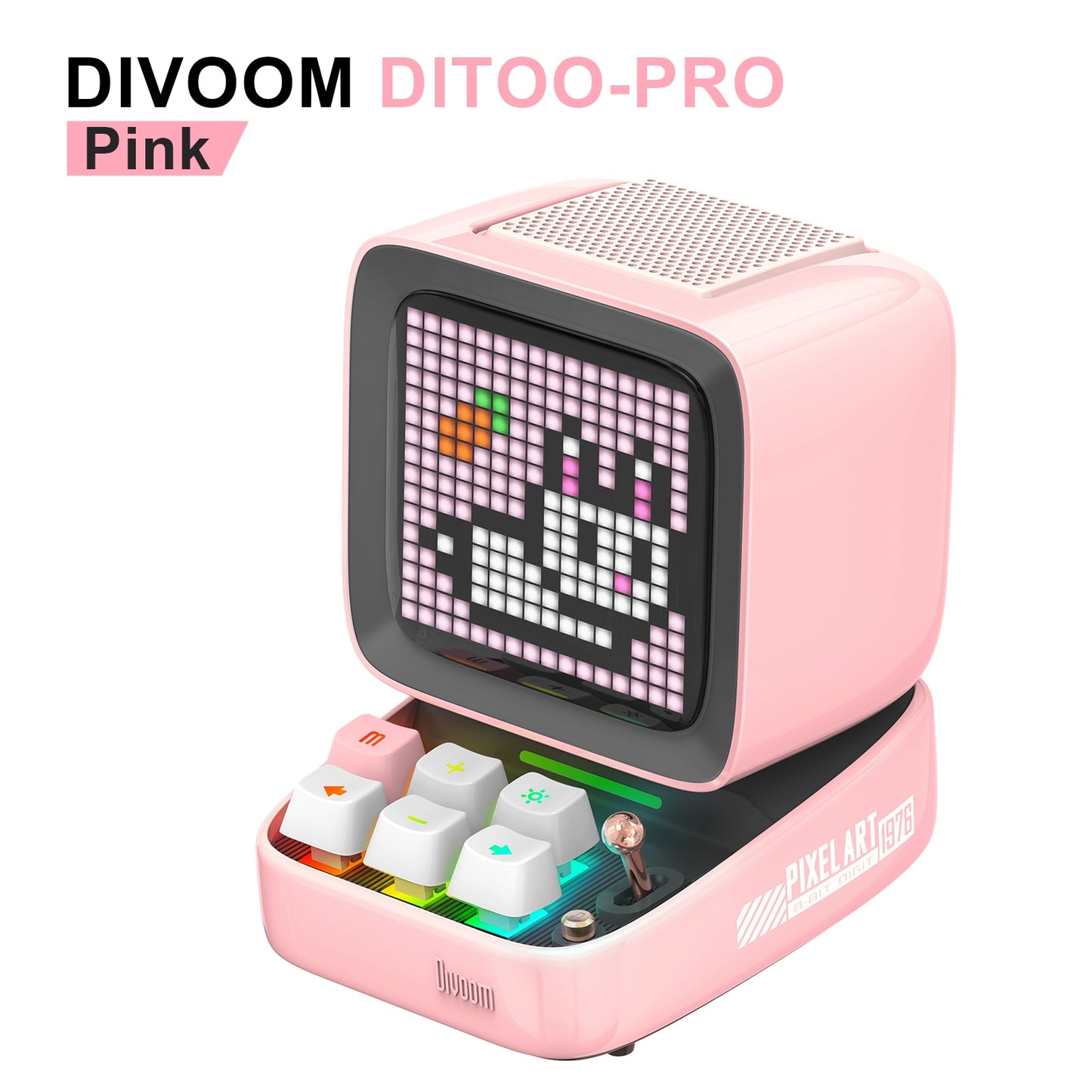 Pro Retro Light Decoration Pixel Art Bluetooth Portable Speaker Alarm Clock DIY LED Display Board