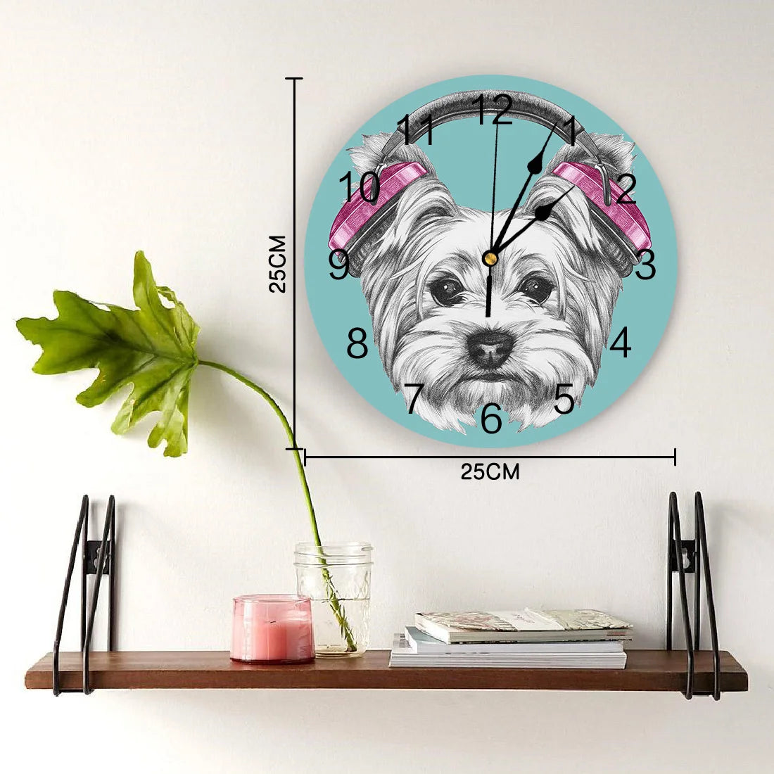 Animal Cartoon Digital Circular Singleface Decorative Wall Clock