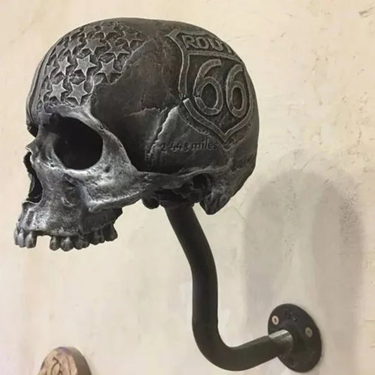 Motorcycle Wall Mounted Skull Helmet Holder