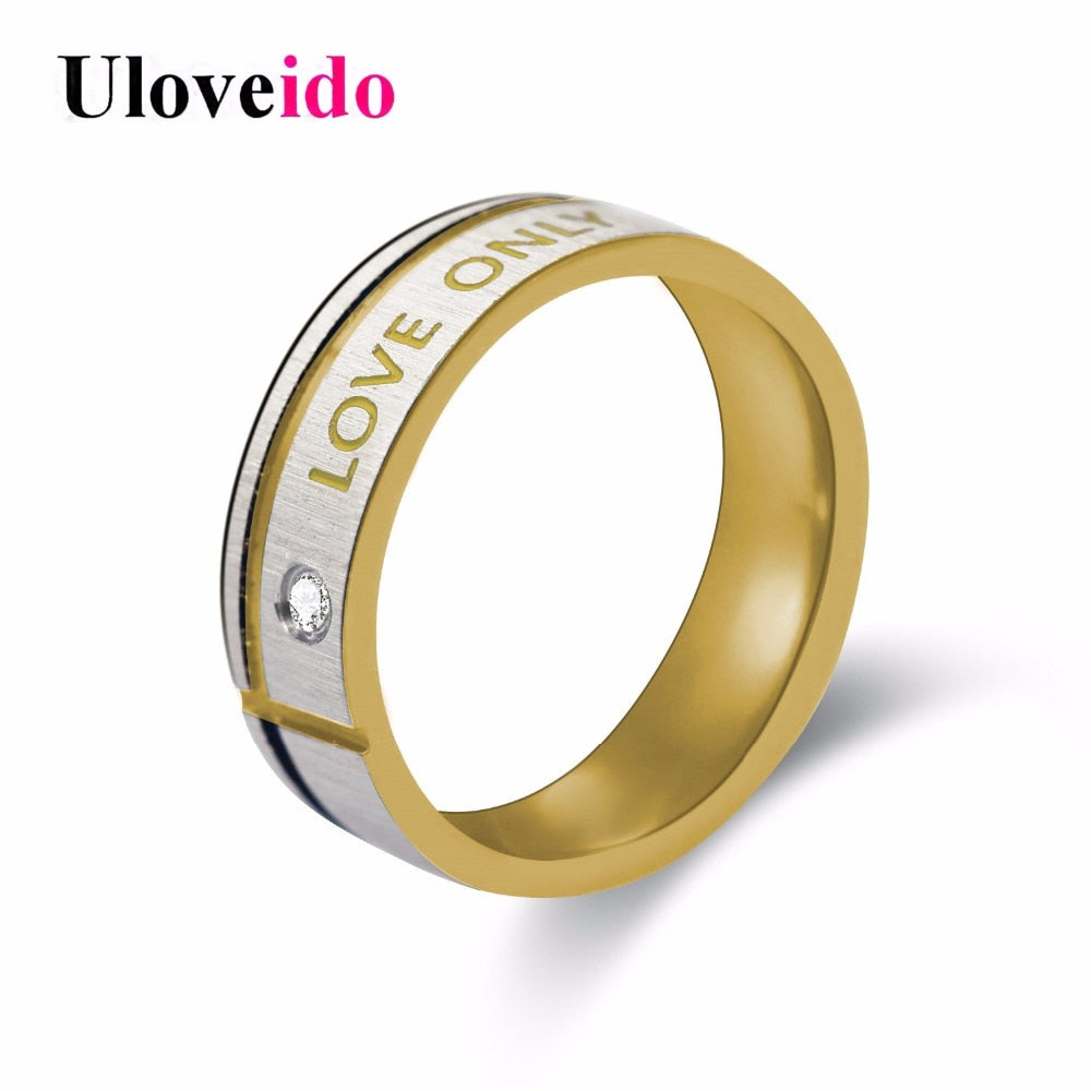 Men's Stainless Steel (Love Only You) Engagment /Wedding Band - wonderfullyblessedandbeautifullymade