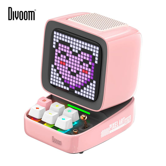 Pro Retro Light Decoration Pixel Art Bluetooth Portable Speaker Alarm Clock DIY LED Display Board