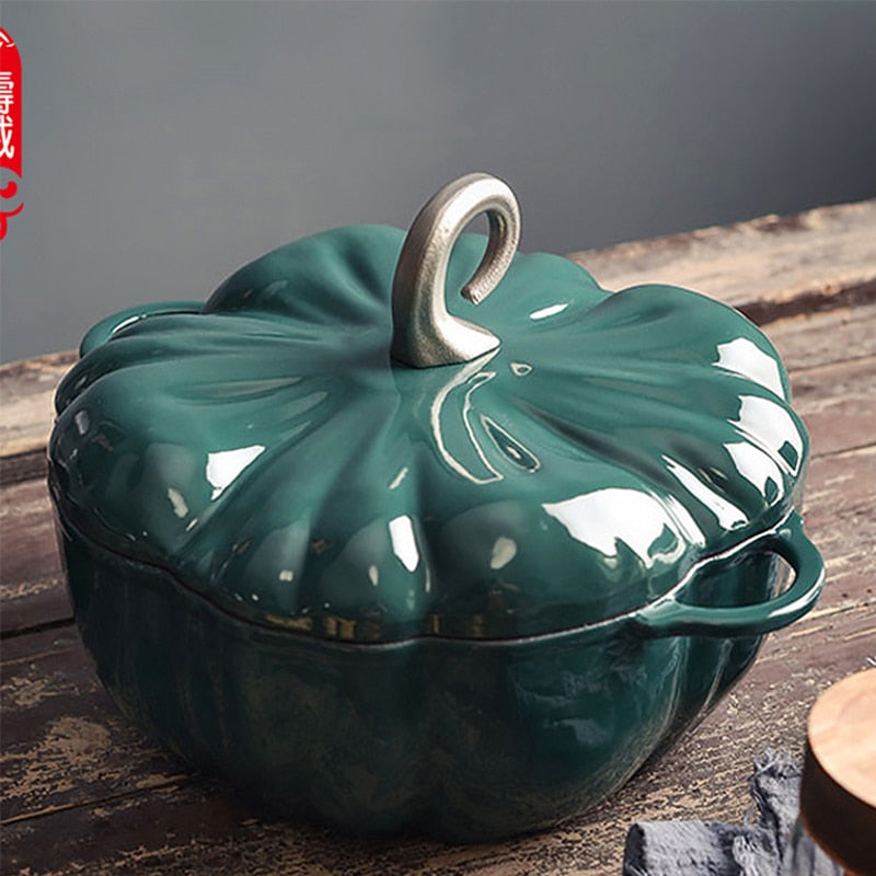 Pumpkin Enamel Nonstick Stew Pot For Cooking